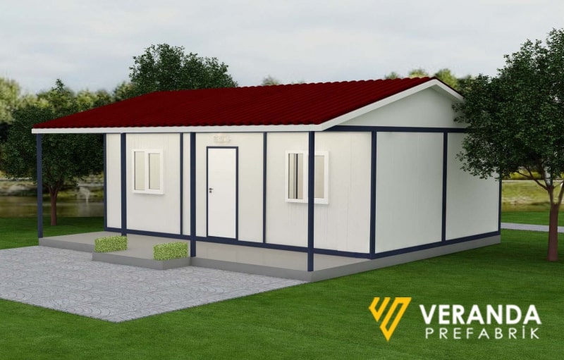 VK106 60 m2 Konteyner Ev Veranda Prefabrik